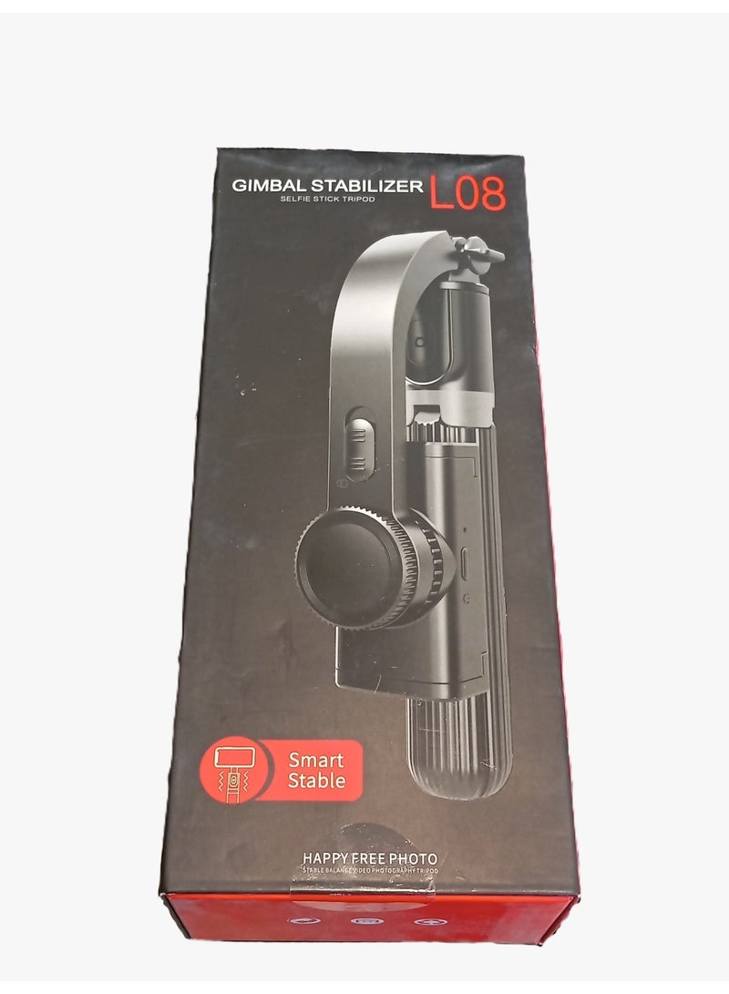 عصا تصوير مع مثبت جيمبال موديل Gimbal L08 بميزة الدوران 360 درجة والتتبع الذكي للوجه، حامل هاتف محمول مع قاعدة ثلاثية قابلة للطي للتصوير بدون استخدام اليدين، عصا سيلفي خفيفة الوزن مصنوعة من البلاستيك ABS وسبائك الألمنيوم، متوافقة مع الهواتف الذكية وكاميرات الأكشن والكاميرات المدمجة، مزودة بجهاز تحكم لاسلكي لسهولة التشغيل بيد واحدة، زاوية تصوير قابلة للتعديل لتسجيل فيديوهات تيك توك ويوتيوب وإنستغرام والبث المباشر والتعليم عن بُعد والتدوين والسفر وتصوير العائلة، تصوير ثابت وسلس، إعداد سريع، تصميم محمول مناسب لصناع المحتوى والمؤثرين في السعودية، لون أسود - Image 3